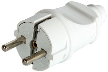 Вилка E.NEXT e.plug.straight.003.16 з заземленням, біла (s9100002) Вилка E.NEXT e.plug.straight.003.16 з заземленням, біла (s9100002)