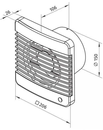 Витяжний вентилятор ВЕНТС 150 М